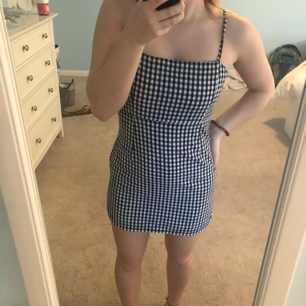 Gingham mini dress